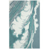 Coastline Curl Turquoise Indoor/Outdoor Rug - 4 x 6