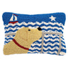 Seaside Labrador Hooked Pillow