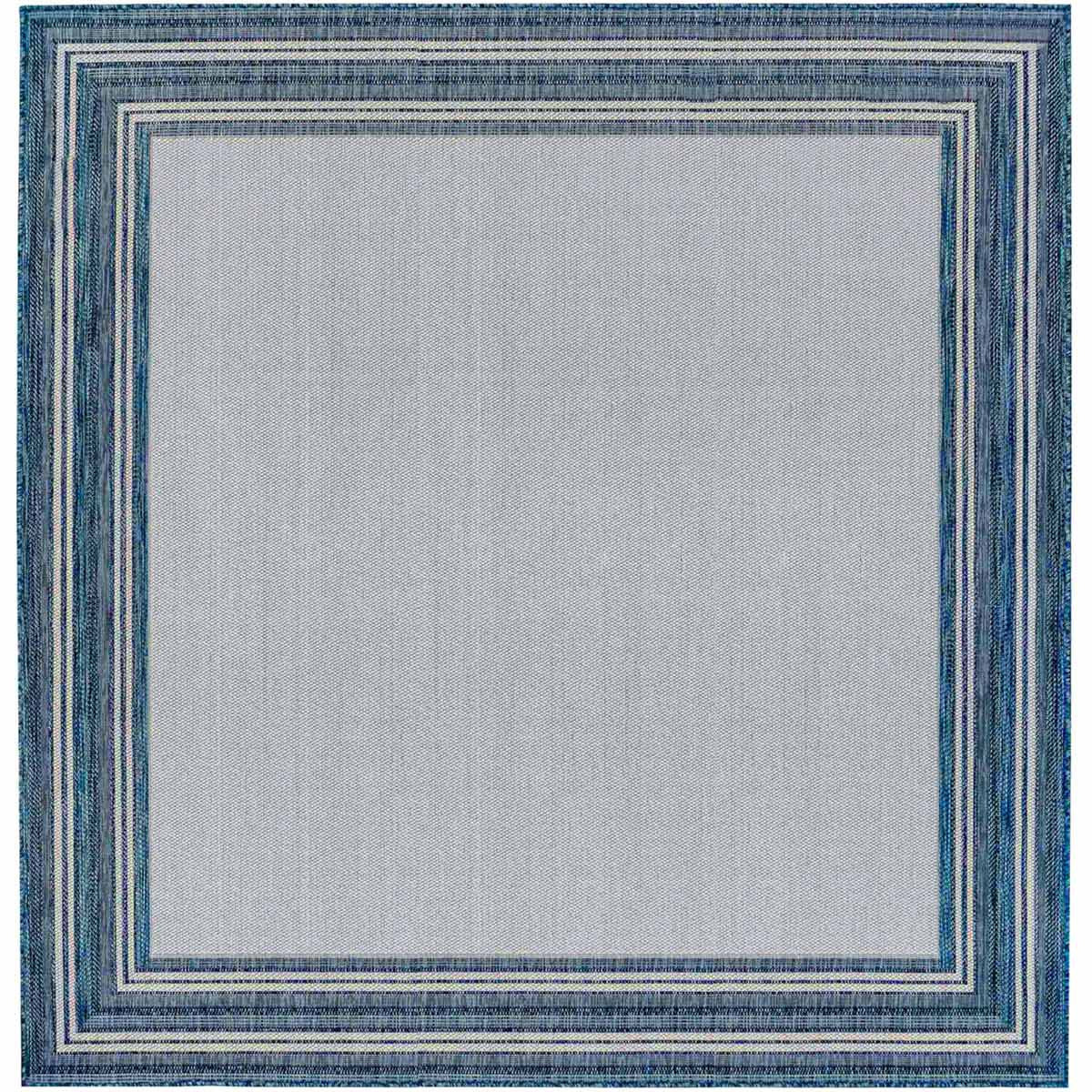 Baker Beach Multi Border Indoor/Outdoor Rug - 8 Ft. Square