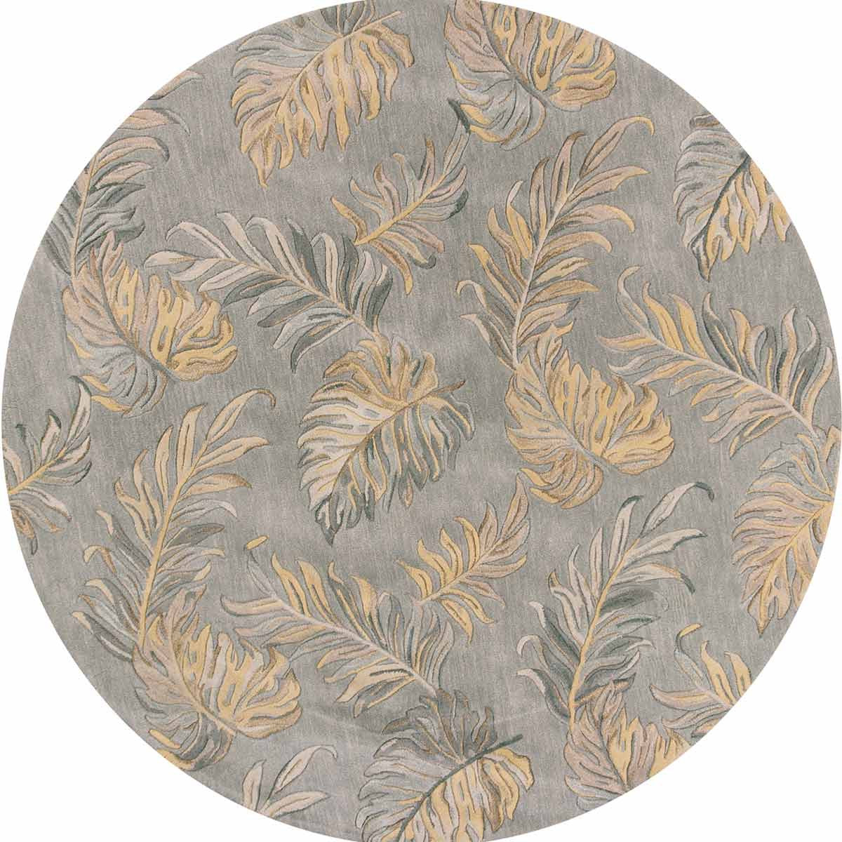 Havana Gray Palms Rug - 8 Ft Round - OUT OF STOCK UNTIL 09/09/2026