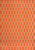 Baja Latticework Orange Rug - 2 x 5