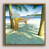 Alone at the Beach Personalized Framed Canvas