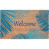 Blue Palm Welcome Coir Mat - 2 x 3