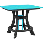 Beckett Counter Height Square Table - Turquoise & Black
