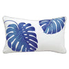Cerulean Monstera Rectangular Indoor/Outdoor Pillow