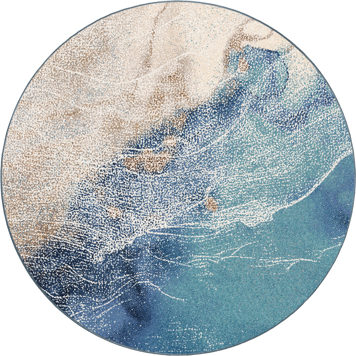 Turquoise Tides Rug - 8 Ft. Round