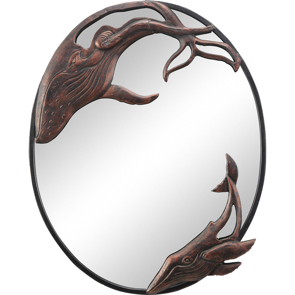 Circling Whales Wall Mirror