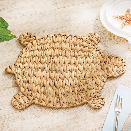 Woven Hyacinth Turtle Charger - OUT OF STOCK UNTIL 05/27/2026
