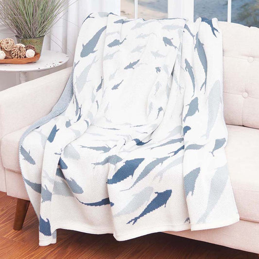 Fishtail Circle Knit Throw