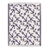 Nautical Emblem Rayon Throw - Navy