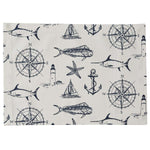 Nautical Navigator White Placemats - Set of 4
