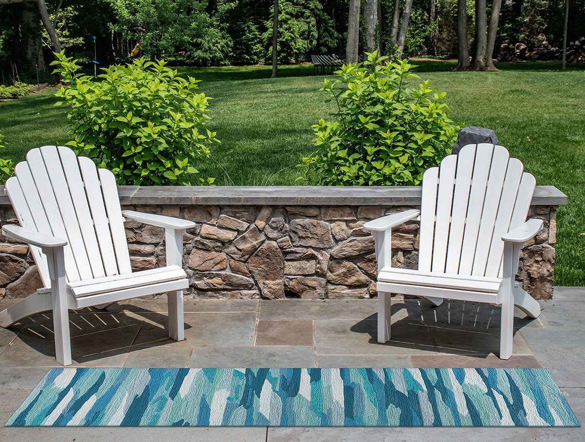 Abstract Tide Indoor/Outdoor Rug - 2 x 5 - OUT OF STOCK UNTIL 09/30/2026