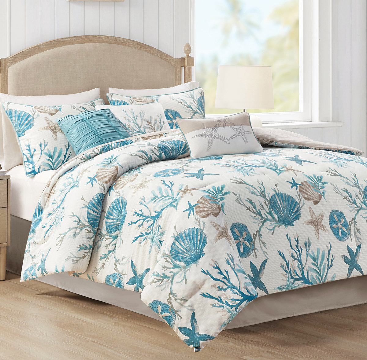 Coralscape Seashell Comforter Set - Cal. King