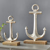 Nautical Legacy Silver Anchors - Set of 2 - OVERSTOCK
