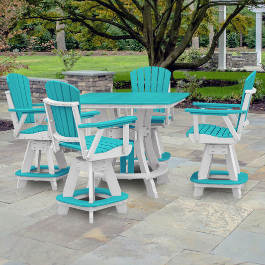 Destin Beach Square Table & Swivel Chair Set - OUT OF STOCK UNTIL 07/08/2026