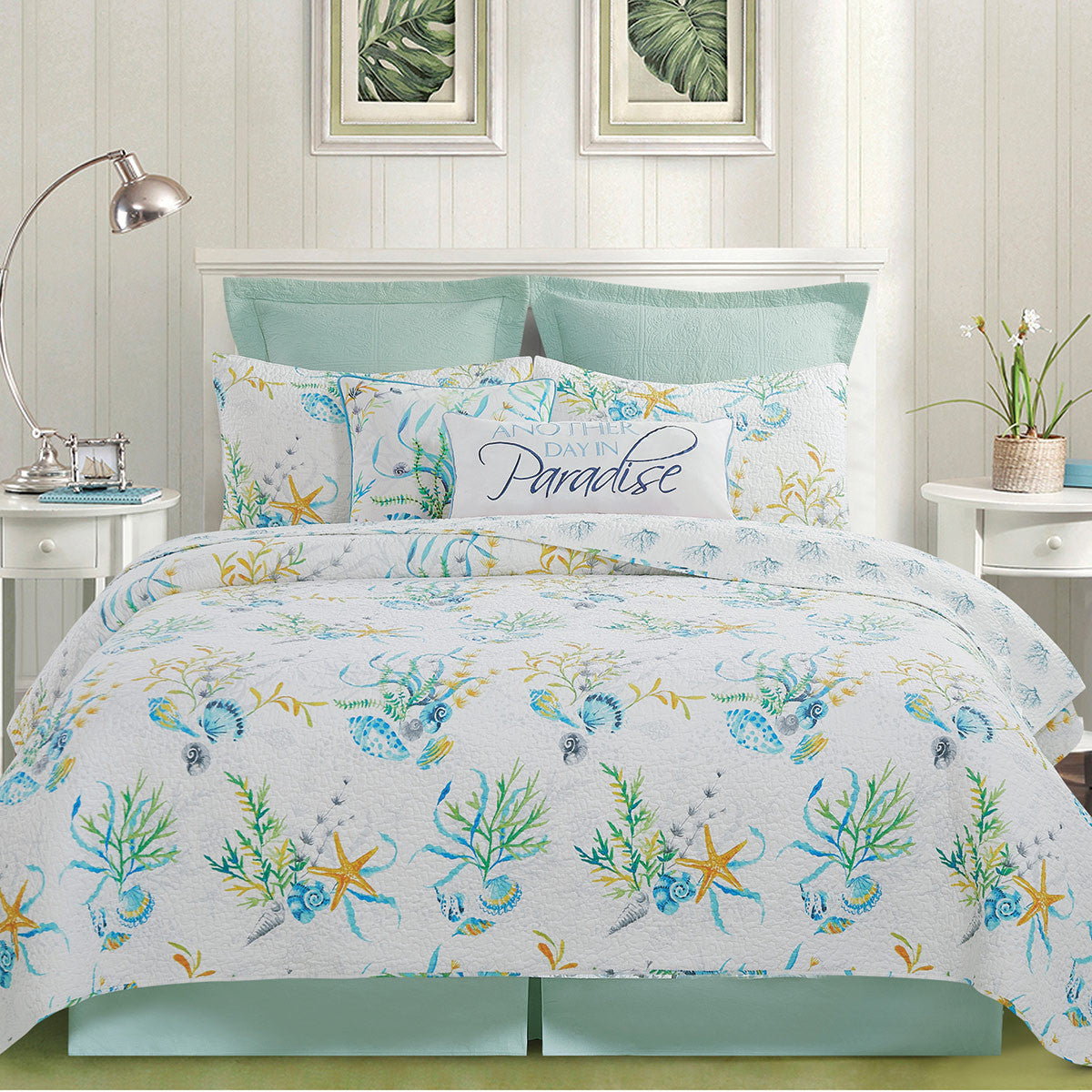 Coral Paradise Quilt Bed Set - King- SALE