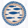 Blue Fish Round Trivets - Set of 3