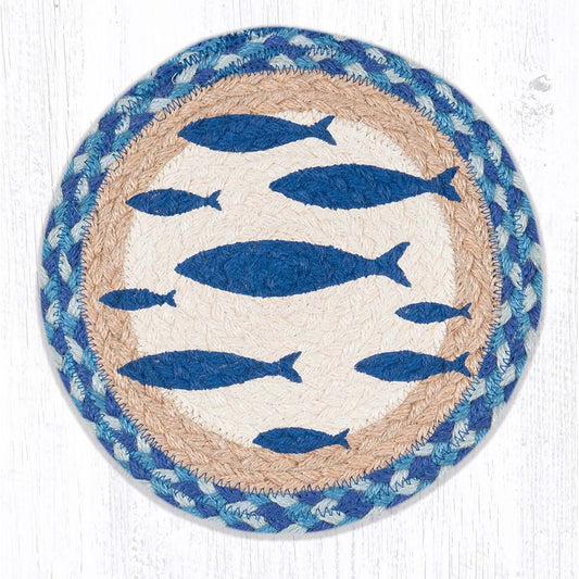 Blue Fish Round Trivets - Set of 3