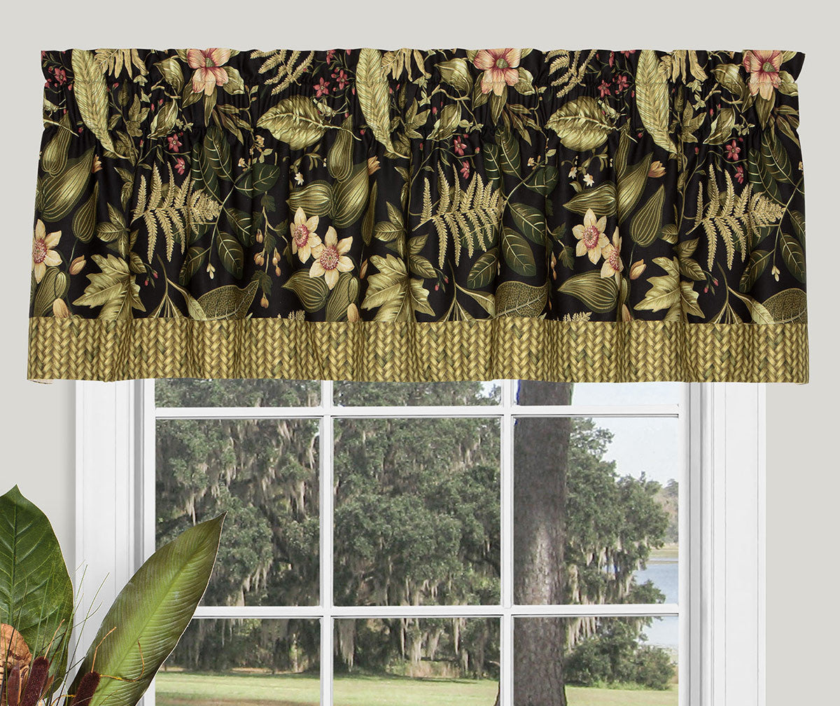 Tropical Noir Valance with Band