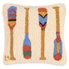 Vibrant Oars Hooked Pillow