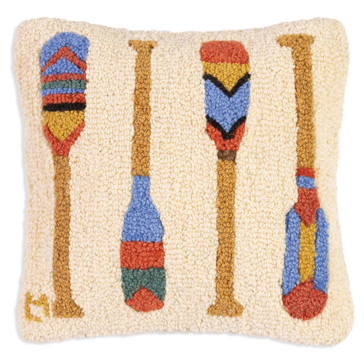 Vibrant Oars Hooked Pillow