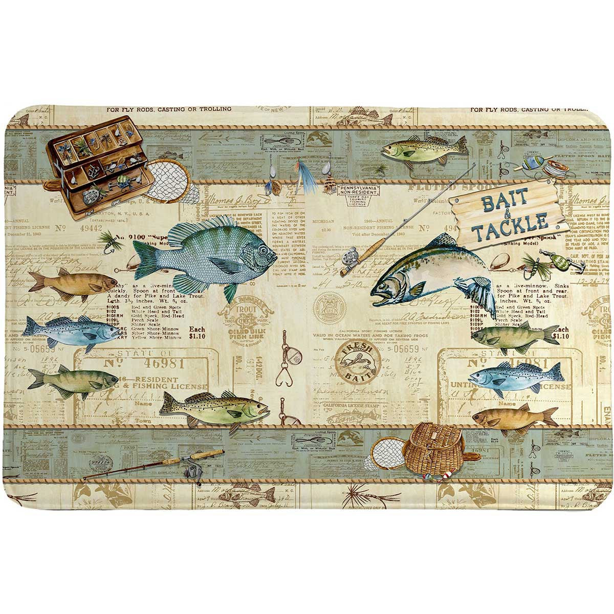 Fishing Lures Memory Foam Rug