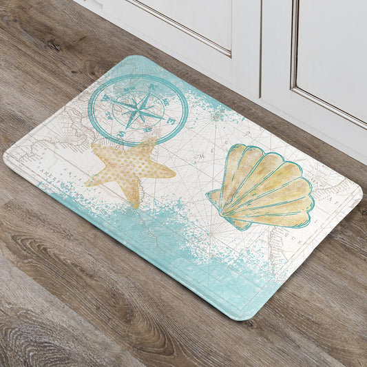 Nautical Shells Memory Foam Mat