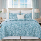 Blue Tropics Quilt Set - King - OUT OF STOCK UNTIL 09/03/2026