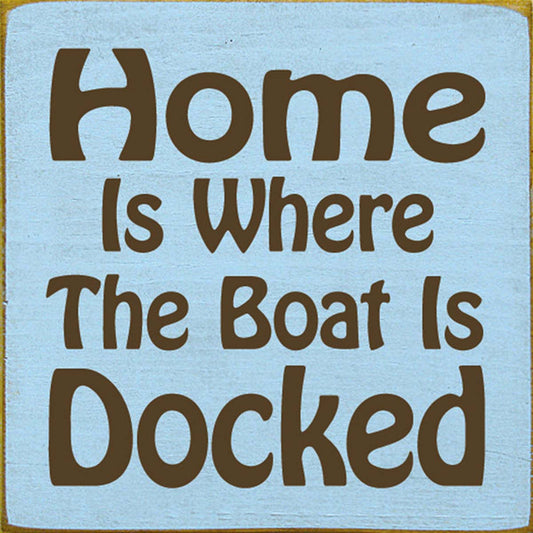 Boat Home Blue Wall Art