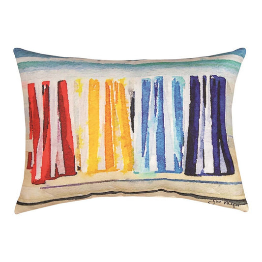 Vibrant Beach Towel Indoor/Outdoor Pillow