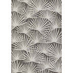 Queen Palm Gray Indoor/Outdoor Rug - 2 x 6