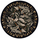 Tropical Bounty Black & Sage Rug - 8 Ft. Round