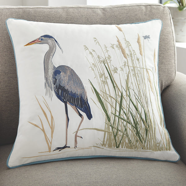 Marsh Heron Pillow