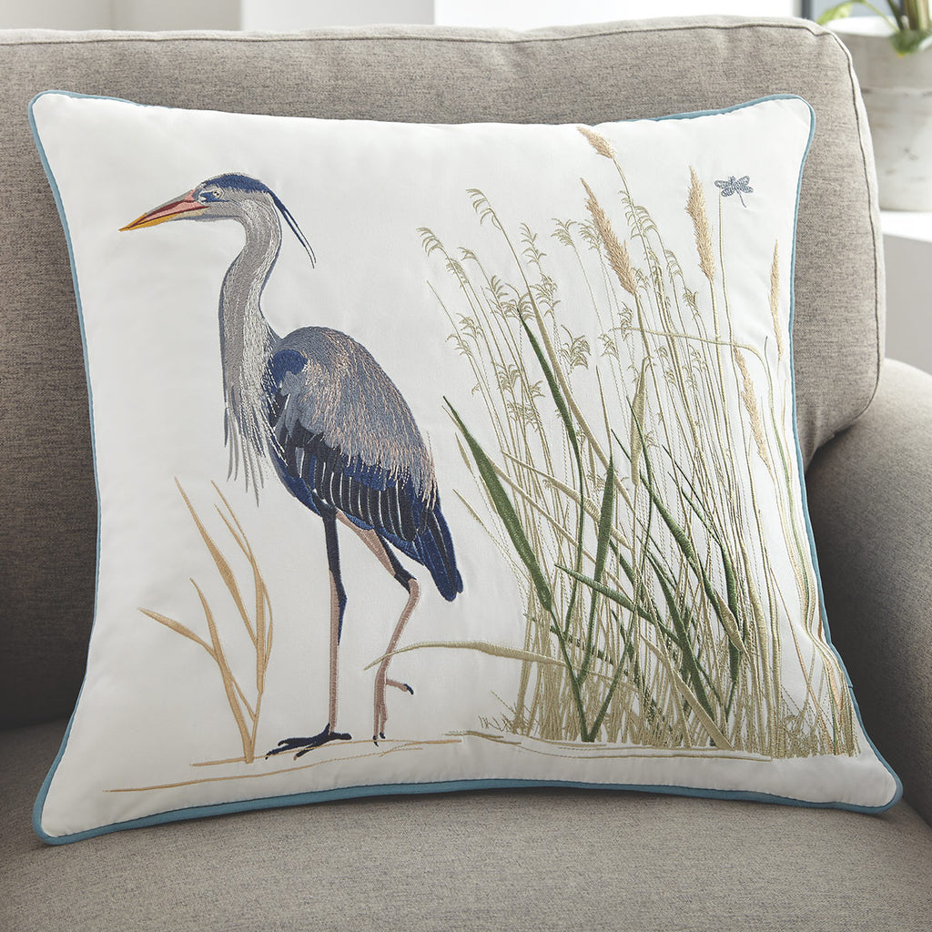 Marsh Heron Pillow