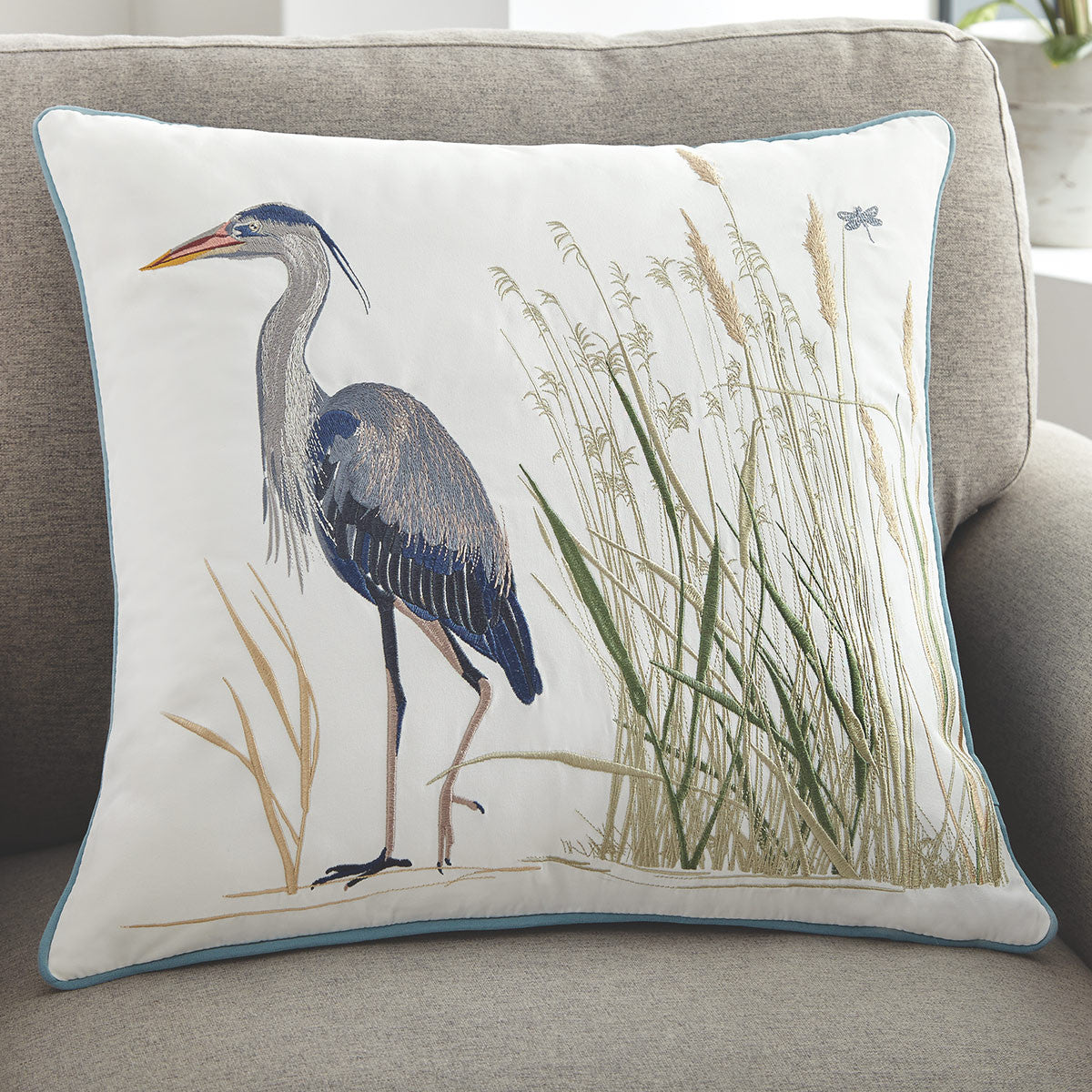 Marsh Heron Pillow