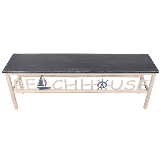 Nautical Beach House Bench