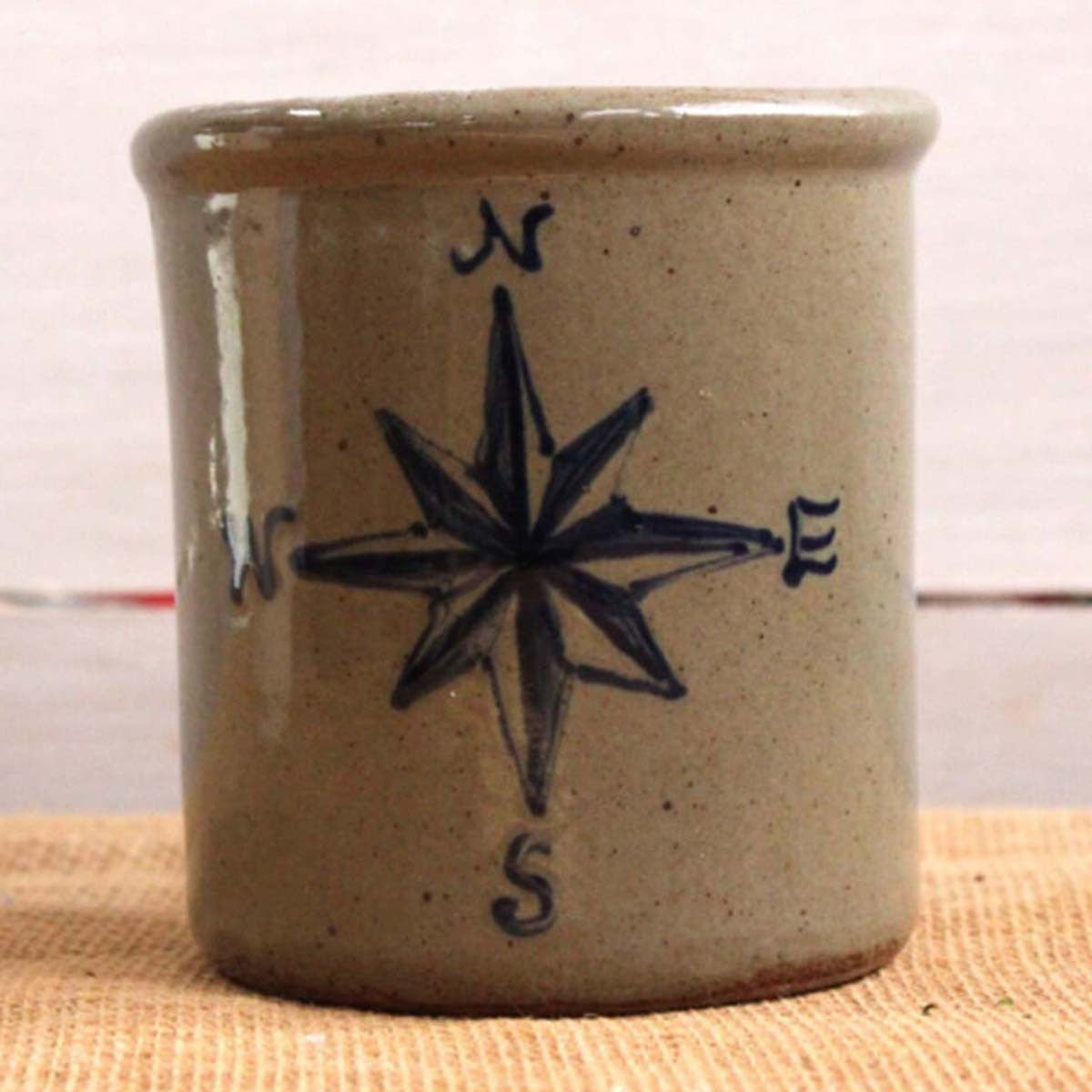Nautical Compass Candle Crock
