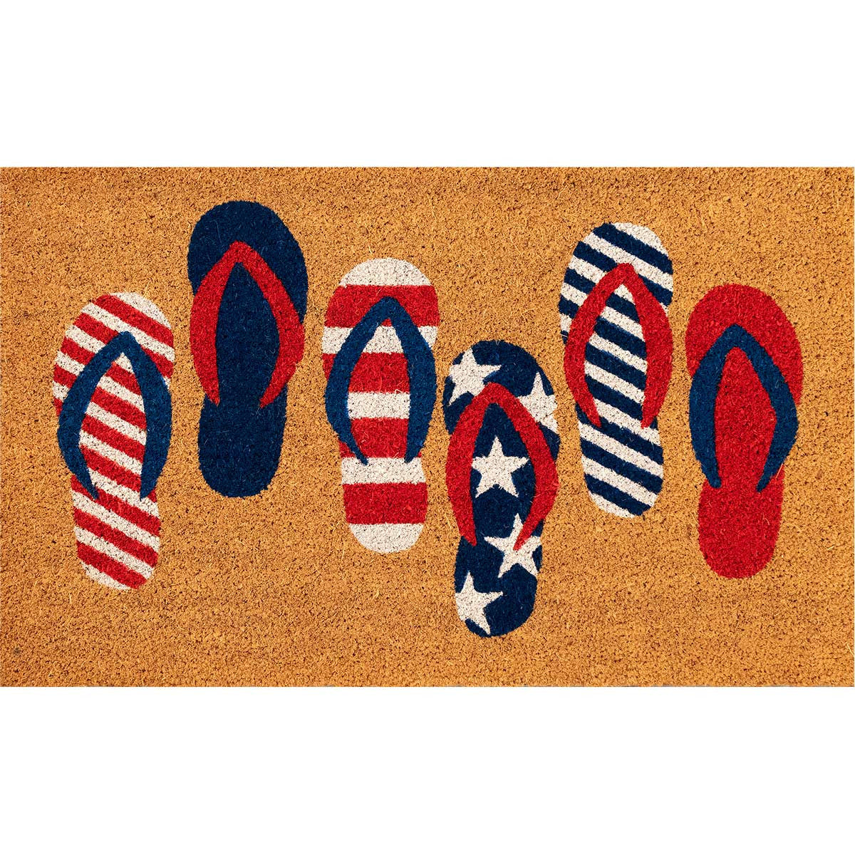 Patriotic Flip Flops Coir Mat - 2 x 3 - OUT OF STOCK UNTIL 10/21/2026