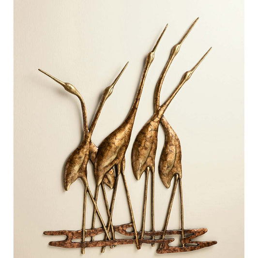 Elegant Cranes Wall Plaque