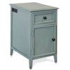 Bangor Seafoam Side Table with Cabinet and Power Outlet/USB Ports - OUT OF STOCK UNTIL 09/30/2026
