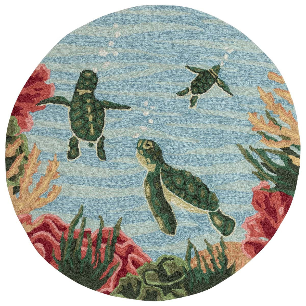 Turtle Trail Floor Mat - 3 Ft. Round