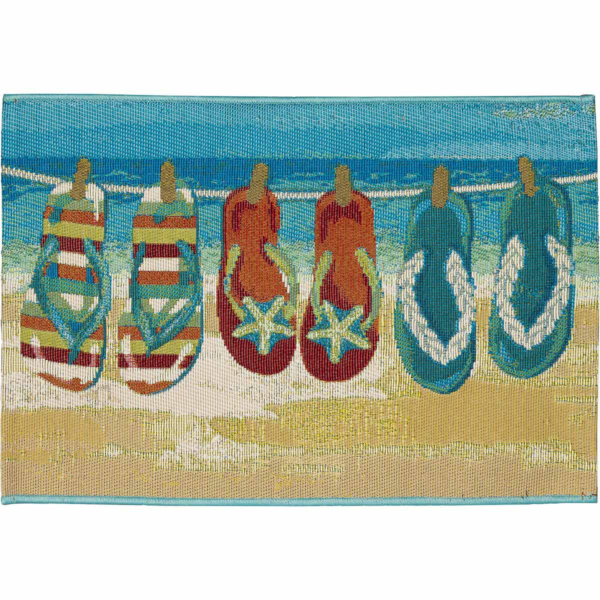 Flip Flop Beach Rug - 2 x 3 - OUT OF STOCK UNTIL 10/20/2026