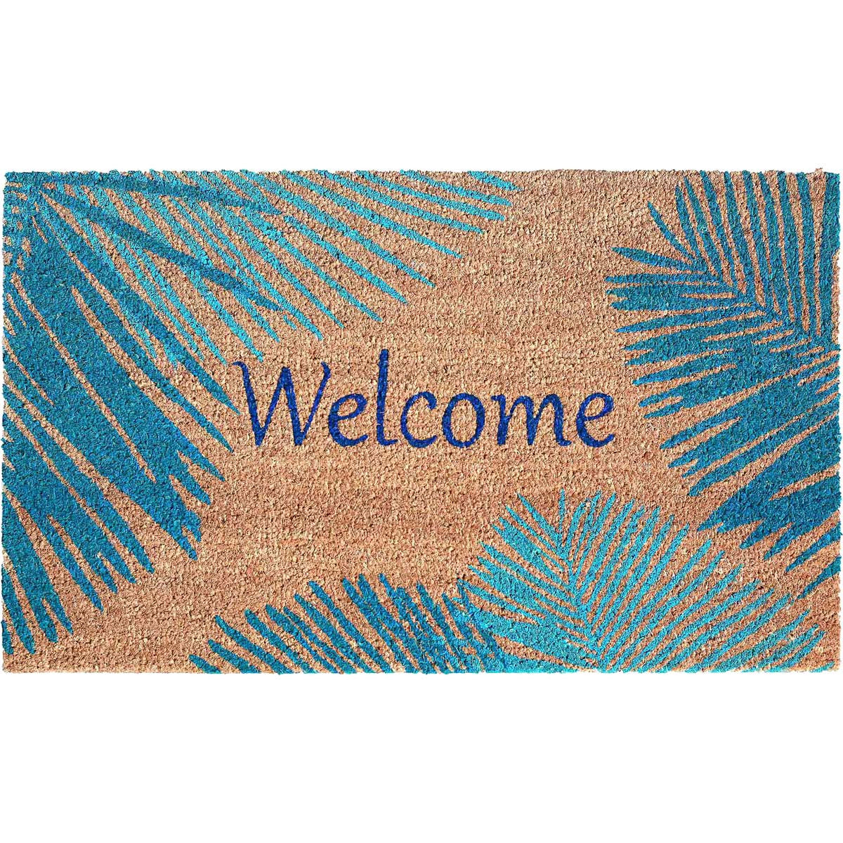 Blue Palm Welcome Coir Mat - 1 x 2