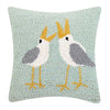 Beach Life Seagulls Hooked Pillow - OUT OF STOCK UNTIL 07/16/2026