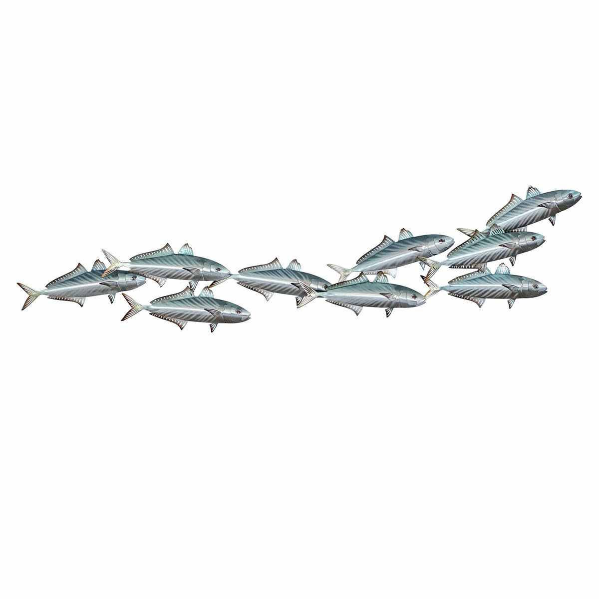 Sardine School Metal Wall Art - Right Facing