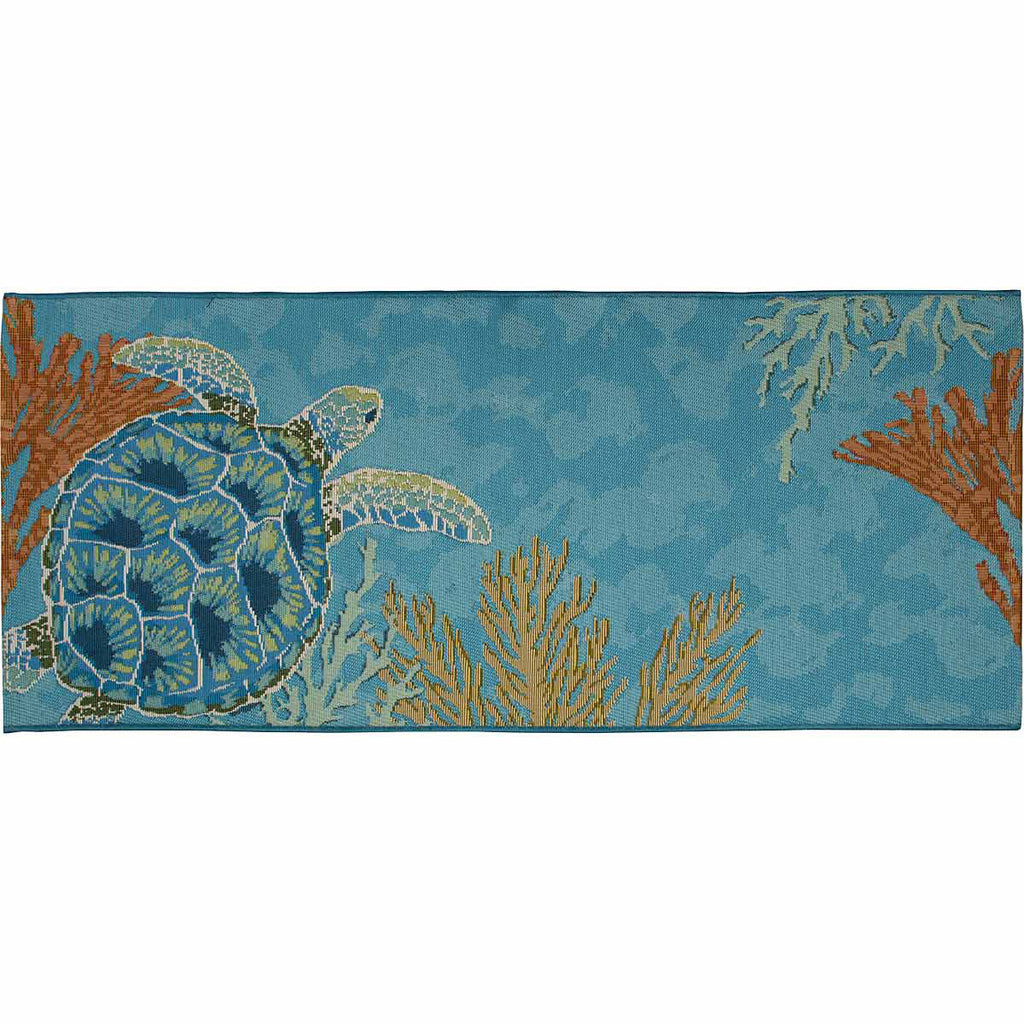 Barrier Sea Turtle Rug - 2 x 5