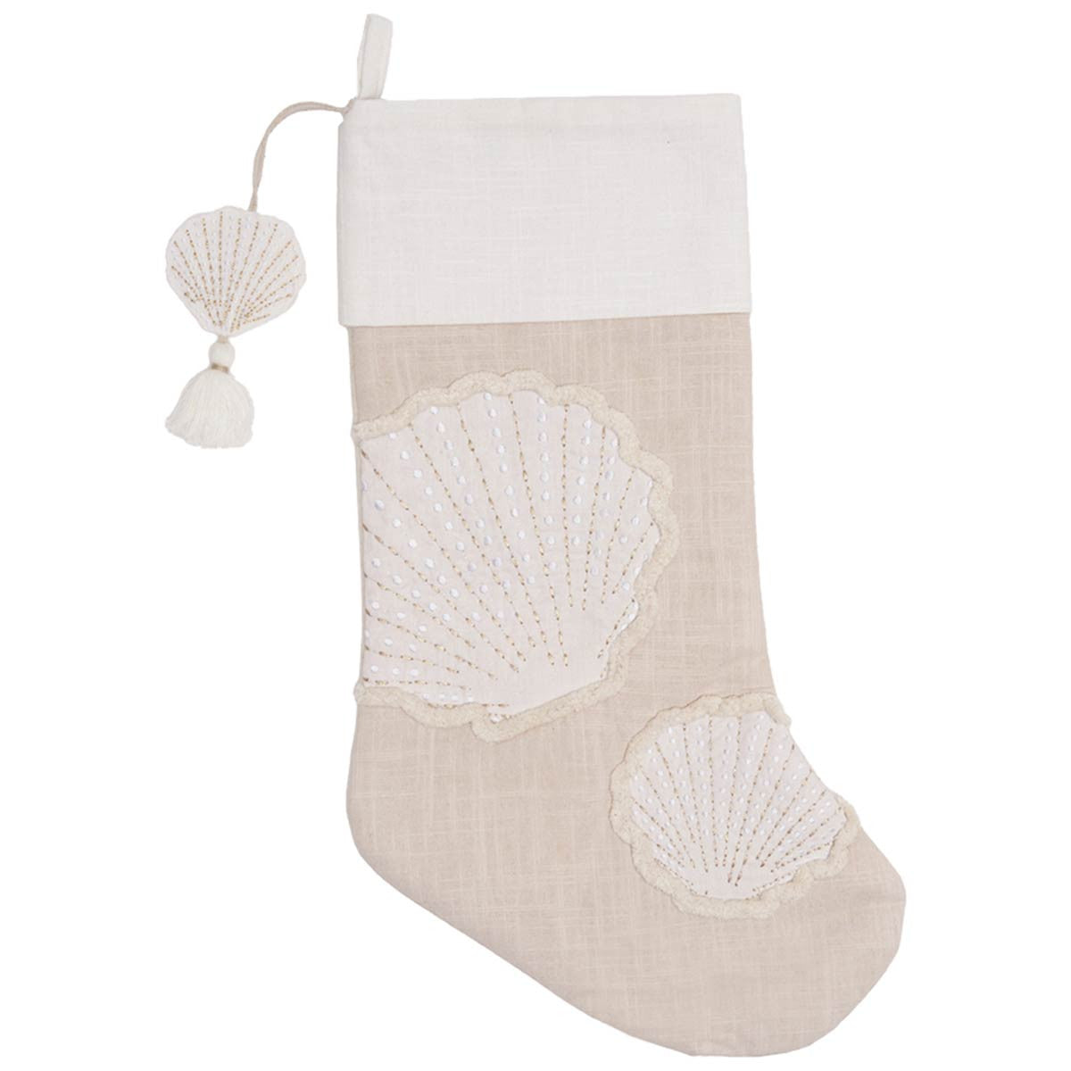 Beachcomber Seashell Stocking - OUT OF STOCK UNTIL 07/22/2026