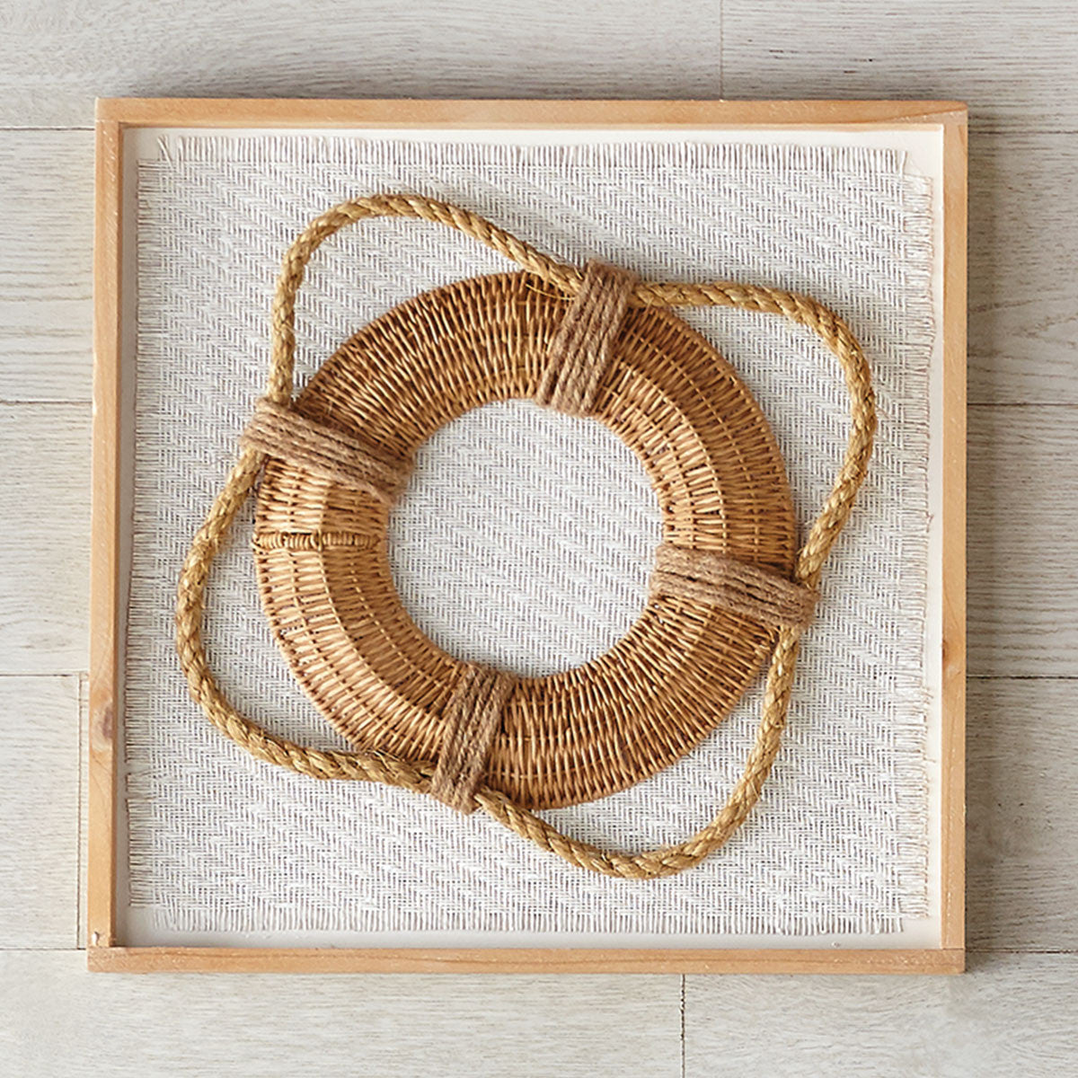 Rattan Float Framed Wall Art - CLEARANCE