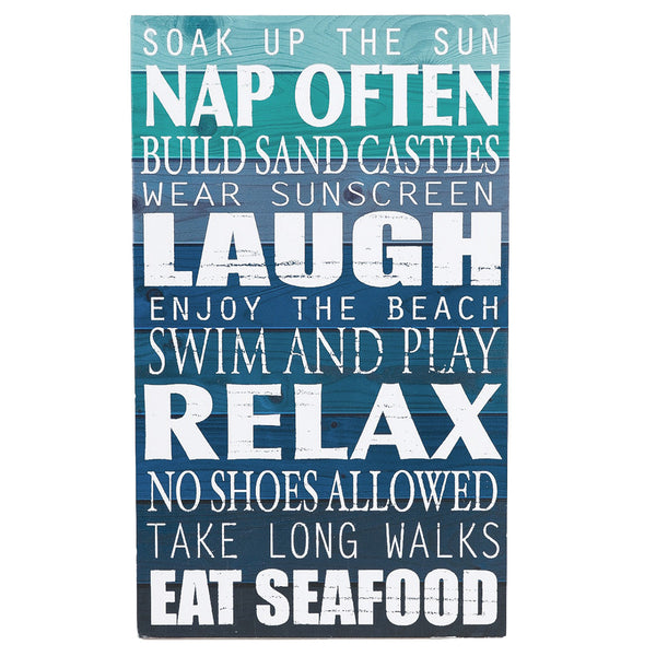 Seaside Retreat Wood Wall Sign