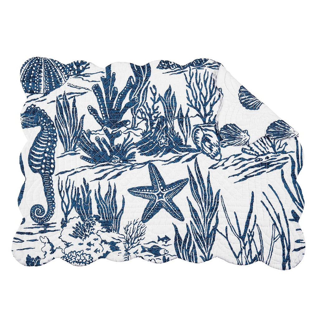 Indigo Coral Placemats - Set of 6